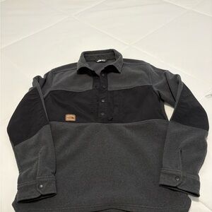 The North Face Charcoal and Black Fleece Shirt